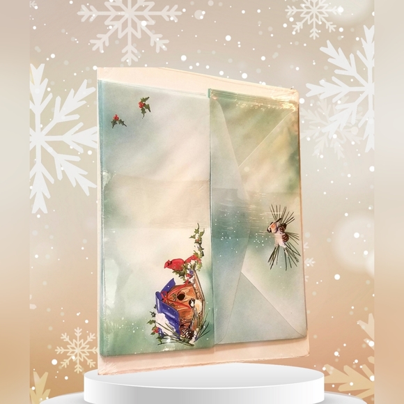 🌲Leanin' Tree ❄Winter Stationery,🐦Birds & Birdhouses, NWT - Picture 2 of 2
